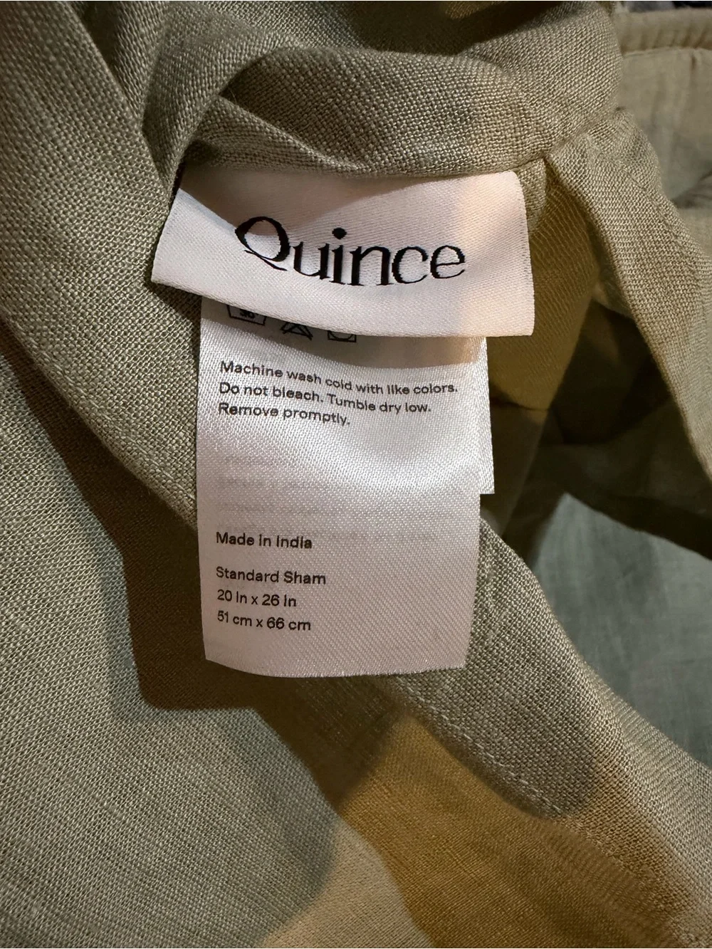Quince European Linen Box Quilted Sham Set Standard Willowleaf